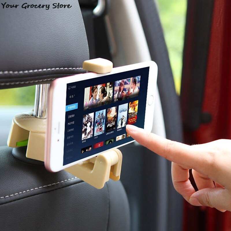 아이폰 삼성 화웨이 지원 모바일 뒷좌석 클립 스탠드 마운트, 전화 홀더 뒷좌석과 범용 자동차 머리 받침 후크